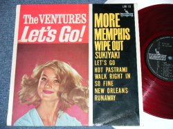 Photo1: THE VENTURES -  LET'S GO ( 10" LP )( Ex/VG++)   / 1962? JAPAN ORIGINAL  RED WAX/Vinyl  used  10"LP  