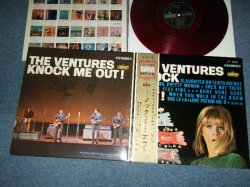 Photo1: THE VENTURES ベンチャーズ - KNOCK ME OUT (Ex+++/MINT-) / 1965 JAPAN ORIGINAL "HARD COVER" "¥1800 Mark" "RED WAX" Used LP with OBI 