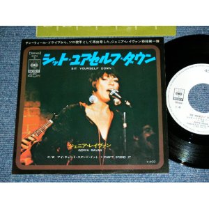 Photo: GENYA RAVAN ( of TEN WHEELE DRIVE) - SIT YOURSELF DOWN / 1972 JAPAN ORIGINAL White Label Promo Used 7"Single 