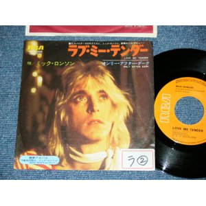 Photo: MICK RONSON : GUITARIST of SPIDERS FROM MARS ( Ex : DAVID BOWIE'S Back Band ) -  LOVE ME TENDER /  1974 JAPAN Original  Used 7" Single  