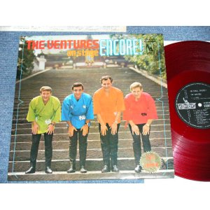 Photo: THE VENTURES - ON STAGE ENCORE! ( Ex+/Ex+++)  / 1966 JAPAN ORIGINAL "RED WAX Vinyl" used  LP 