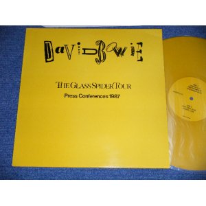 Photo: DAVID BOWIE -THE GLASS SPIDER TOUR PRESS CONFERENCE'S 1987 ( Ex+++/MINT-)  / UK EMGLAND  COLLECTORS ( BOOT ) "YELLOW WAX Vinyl" Used LP