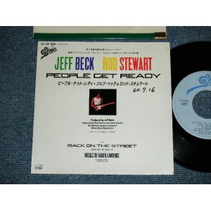 Photo: JEFF BECK & ROD STEWART ジェフ・ベック & ロッド・スチュワート - PEOPLE GET READY  (Ex++/Ex++)   / 1985 JAPAN ORIGINAL  "PROMO" Used 7"45 Single 