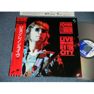 Photo: JOHN LENNON (The BEATLES) -  LIVE IN NEW YORK CITY (MINT-/MINT)  / 1985 JAPAN ORIGINAL Used  LASER DISC  with OBI 