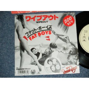 Photo: FAT BOYS with TheBEACH BOYS - WIPEOUT : CRUSHIN'   (MINT-/MINT-) / 1987  JAPAN ORIGINAL "WHITE LABEL PROMO" Used 7"45 Single