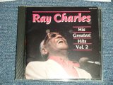 Photo: RAY CHARLES - HIS GREATEST HITS Vol.2 (MINT-/MINT)/ 1988 JAPAN ORIGINAL 3000Yen Mark Used CD