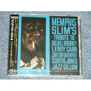 Photo: MEMPHIS SLIM メンフィス・スリム - MEMPHIS SLIM'S TRIBUTE To Big Bill Broonzy, Leroy Carr, Cow Cow Davenport, Curtis Jones, Jazz Gillum メンフィス・スリムズ・トリビュート  (SEALED)　/ 2002 JAPAN  ORIGINAL ”BRAND NEW SEALED" CD 