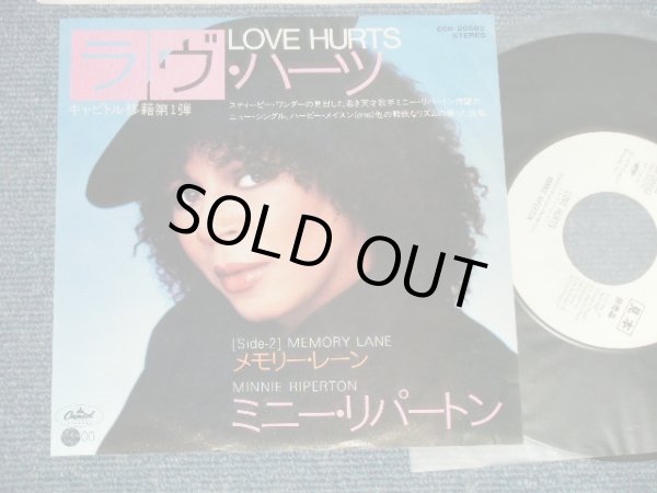 Photo1: MINNIE RIPERTON ミニー・リパートン - A) LOVE HURTS ラヴ・ハーツ  B) MEMORY LANE メモリー・レーン (MINT-/MINT- BB forPROMO)  / 1979 JAPAN ORIGINAL "White Label PROMO" Used 7"45's Single  With PICTURE SLEEVE  