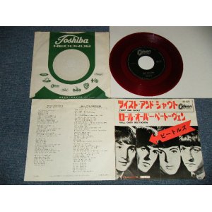 Photo: The BEATLES ビートルズ - A) TWIST AND SHOUT ツイスト・アンド・シャウト  B) ROLL OVER BEETHOVEN ロール・オーバー・ベートーヴェン (Ex++/Ex+++ Looks:MINT-) /1965? ¥370 Mark JAPAN "RED WAX Vinyl"  Used 7" Single 