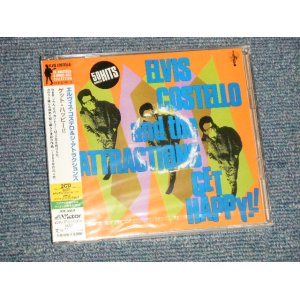 Photo: ELVIS COSTELLO AND THE ATTLACTIONS エルヴィス・コステロ  -   GET HAPPY! ゲット・ハッピー (SEALED) / 2004 JAPAN ORIGINAL "BRAND NEWSEALED"  2-CD with OBI 