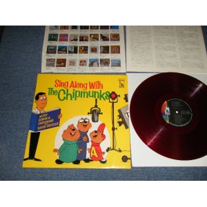 Photo: The CHIPMUNKS チップマンクス - SING ALONG WITH The CHIPMUNKS 愉快なコーラス:チップマンクスと歌おう！(MINT-/MINT-) / 1968 JAPAN ORIGINAL "RED WAX Vinyl" Used LP 