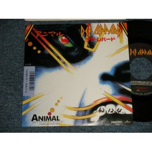 Photo: DEF LEPPARD デフ・レパード - A)ANIMAL  アニマル  B)I WANNA BE YOUR HERO  (Ex++/Ex++ WOFC) / 1988 JAPAN ORIGINAL "PROMO" Used 7" Single 