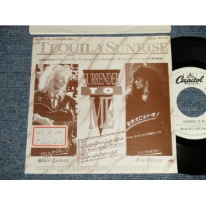 Photo: ANN WILSON & ROBIN ZANDER アル・ウイルソン＆ロビン・ザンダー - A)SURRENDER TO ME  サレンダー・トゥ・ミー   B)TEQUILA  DREAMS テキーラ・ドリームス(Ex++/Ex+++ STOFC) / 1989 JAPAN ORIGINAL "WHITE LABEL & PROMO ONLY" Used 7" SINGLE 