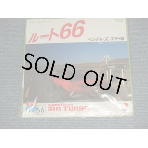 Photo: THE VENTURES ベンチャーズ + エディ潘 EDDIE BAN  - A)ROUTE 66 ルート66  ROCK VERSION  B) ROUTE 66 ルート66  JAZZ VERSION (DIFFERENT COVER JACKET) (MINT/MINT) / 1982 JAPAN ORIGINAL "¥700Yen Mark". Used 7" Single 