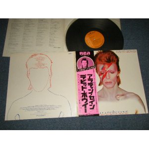 Photo: DAVID BOWIE デビッド・ボウイ - ALADDIN SANE アラディン・セイン (MINT-/MINT) / 1976 Version JAPAN REISSUE Used LP with OBI