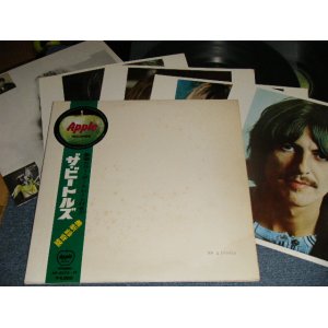 Photo: THE BEATLES ビートルズ - WHITE ALBUM (PM 2 LW)  (No A 109010) (COMPLETE SET: 4 x PINUP, POSTER) (Ex+/MINT) / 1969 JAPAN ORIGINAL 1st Press "SOFT COVER" Used 2-LP with APPLE OBI With BACK ORDER SHEET 補充票部付き