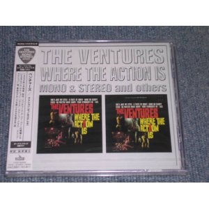 Photo: THE VENTURES - WHERE THE ACTION IS ( MONO & STEREO 2 in 1 + Bonus )  / 2000 JAPAN Sealed CD 