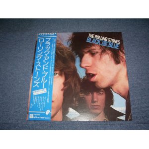 Photo: THE ROLLING STONES - BLACK AND BLUE / 1976 JAPAN ORIGINAL Used  LP With OBI With BACK ORDER SHEET on OBI'S BACK 