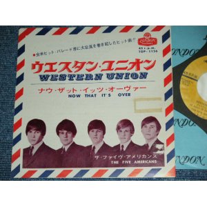 Photo: THE FIVE AMERICANS ( of THE VENTURES' KEYBOARD PLAYER  )  - WESTERN UNION  / 1967 JAPAN ORIGINAL Used 7" Single 