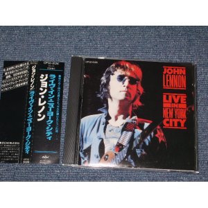 Photo: JOHN LENNON -  LIVE IN NEW YORK CITY  / 1988? JAPAN ORIGINAL 2nd Press NON-CREDIT PRICE MARK Used CD With OBI 