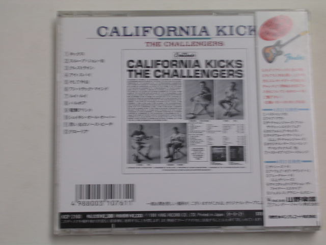 Photo: THE CHALLENGERS - CALIFORNIA KICKS / 1991 JAPAN ORIGINAL USED CD With OBI 