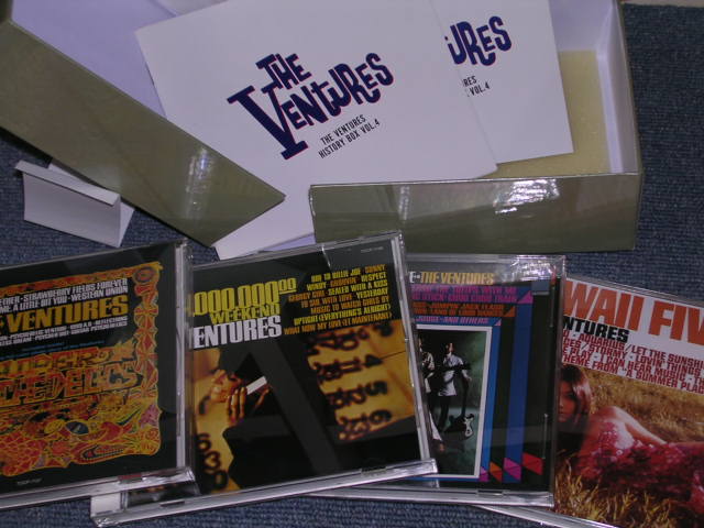 Photo: THE VENTURES - THE VENTURES HISTORY BOX VOL.4  / 1992 JAPAN ORIGINAL "PROMO" USED 4 CD BOX SET  With OBI 