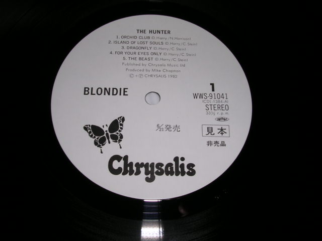 Photo: BLONDIE  -THE HUNTER / 1982 JAPAN WHITE LABEL PROMO MINT LP + OBI + POSTER