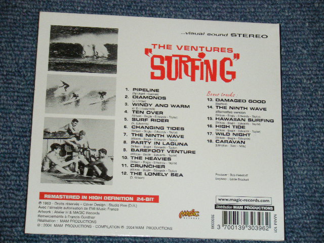 Photo: THE VENTURES - SURFING / 2004 FRANCE  ORIGINAL CD With 2004 JAPAN  ORIGINAL OBI & LINNER Used CD 