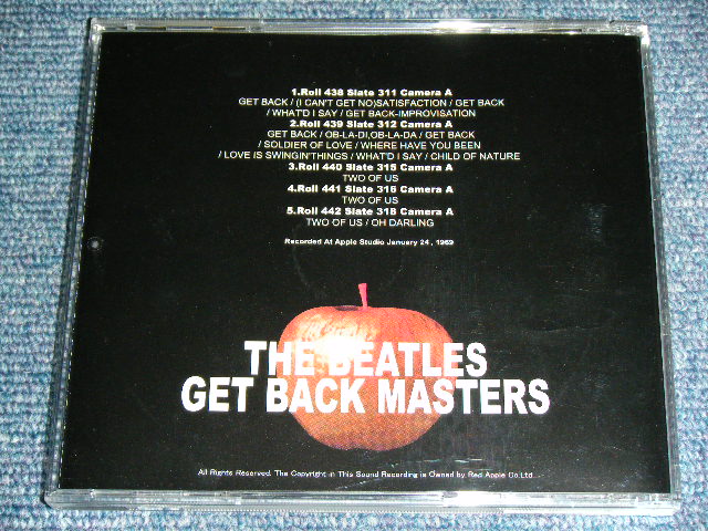 Photo: THE BEATLES - GET BACK MASTERS : JANUARY 24. 1969  /  Used COLLECTOR'S CD 