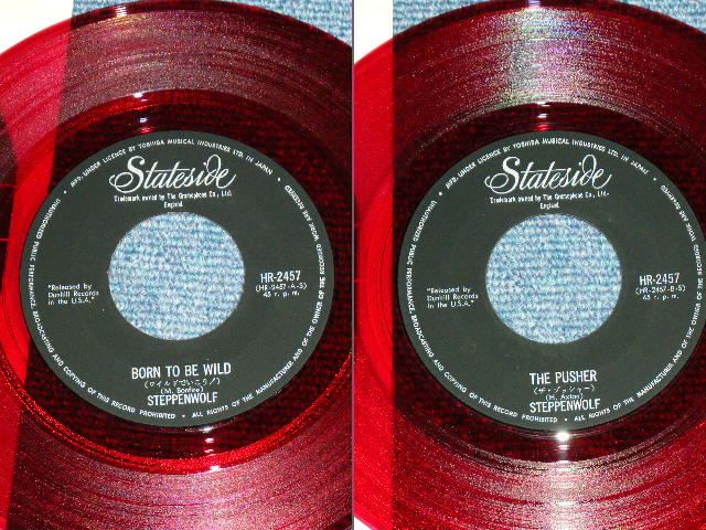 Photo: STEPPENWOLF -  BORN TO BE WILD / 1969 JAPAN ORIGINAL RED WAX Vinyl  Used 7" Single 