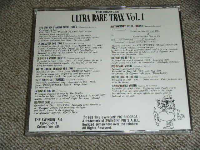 Photo: THE BEATLES -  ULTRA RARE TRAX VOL.1 ( 1st Press "ORANGE" Jacket ) / 1988 GERMAN  Brand New  COLLECTOR'S CD 