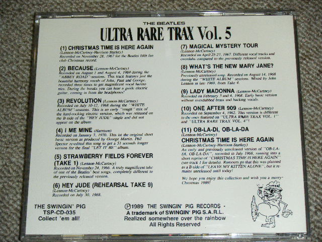 Photo: THE BEATLES -  ULTRA RARE TRAX VOL.5　/ 1989 GERMAN ORIGINAL Used  COLLECTOR'S CD 