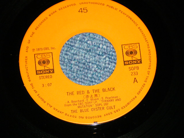 Photo: THE BLUE OYSTER CULT - THE RED & THE BLACK / 1973 JAPAN ORIGINAL Used 7" Single 