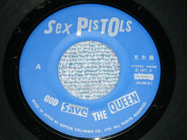 Photo: SEX PISTOLS セックス・ピストルズ - A) HOLIDAYS IN THE SUN さらばベルリンの夕陽   B) SATELLITE (VG+++/Ex++ TAPE)   / 1978 JAPAN ORIGINAL "Blue Label PROMO" Used 7" Single 