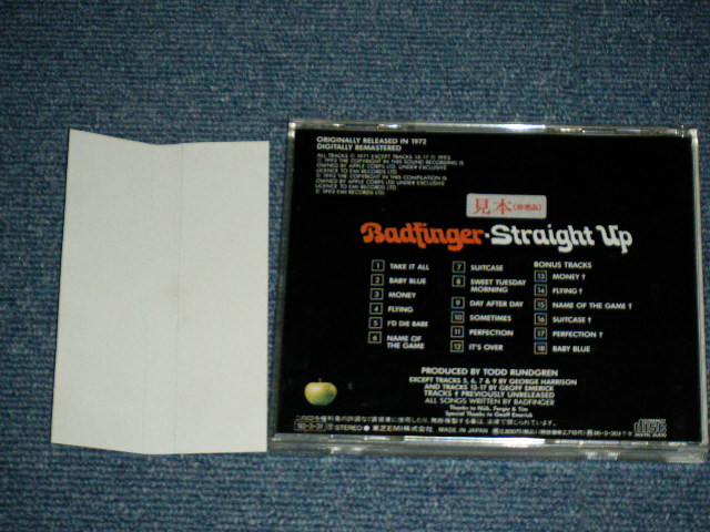 Photo: BADFINGER バッドフィンガー - STRAIGHT UP / 1993 JAPAN ORIGINAL PROMO SAMPLE Used CD with OBI