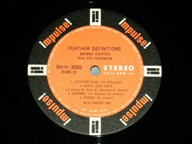 Photo: BENNY CARTER and his ORCHESTRA - FURTHER DEFINITIONS / 1963 JAPAN ORIGINAL Used LP With OBI 