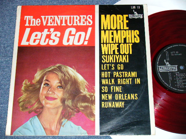 Photo1: THE VENTURES -  LET'S GO ( 10" LP )( Ex+/Ex+ A-5:Ex-)   / 1962? JAPAN ORIGINAL  RED WAX/Vinyl  used  10"LP  