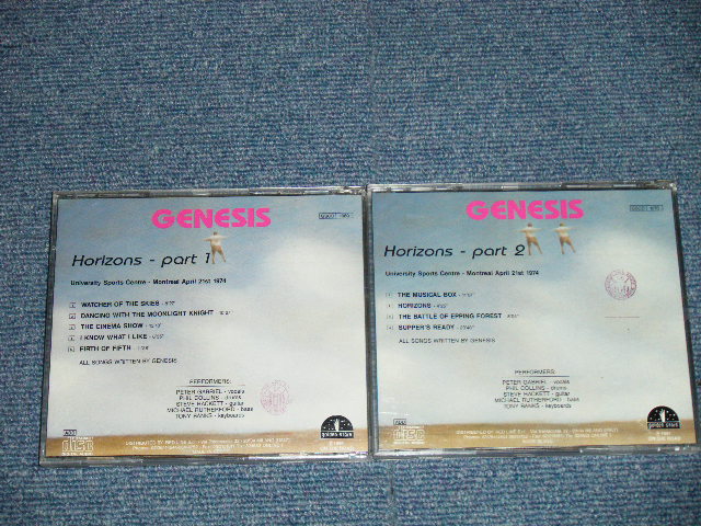 Photo: GENESIS -   HORIZONS PART 1& 2   (MINT-/ MINT)  / ITALIA ITALY ORIGINAL? COLLECTOR'S (BOOT)  Used 2-CD's 