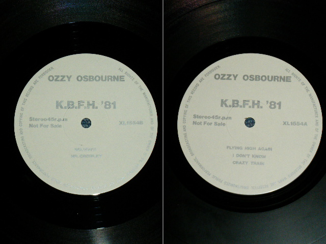 Photo: OZZY OSBOURNE BLIZZARD of OZZ with RANDY RHOADS  - KILLED IN FLYING PRANK ( Ex++/MINT-) /  COLLECTORS ( BOOT ) Double(2) 45rpm 12" 