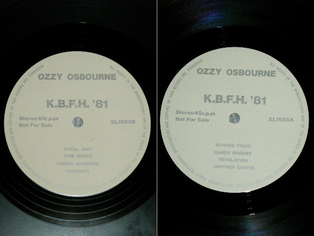 Photo: OZZY OSBOURNE BLIZZARD of OZZ with RANDY RHOADS  - KILLED IN FLYING PRANK ( Ex++/MINT-) /  COLLECTORS ( BOOT ) Double(2) 45rpm 12" 