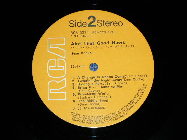 Photo: SAM COOKE サム・クック- AIN'T THAT GOOD NEWS ( Ex+/MINT)   / 1975 JAPAN  Used LP  With OBI