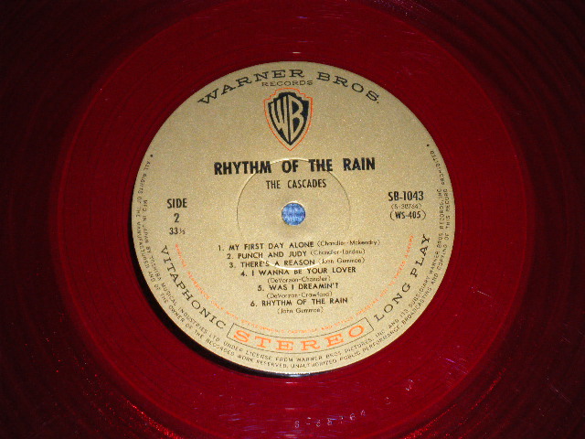 Photo: The CASCADES - RHYTHM OF THE RAIN  カスケーズ- 悲しき雨音 ( Ex/Ex )  /  1962  JAPAN ORIGINAL  RED WAX VINYL Used LP  with OBI 