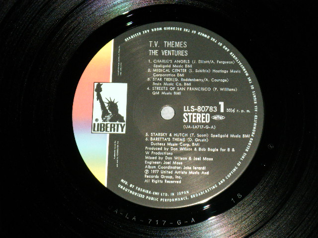 Photo: THE VENTURES ベンチャーズ- T.V. THEMES 妖精コマネチのテーマ ( Ex++/MINT- ) / 1977 JAPAN  used LP +