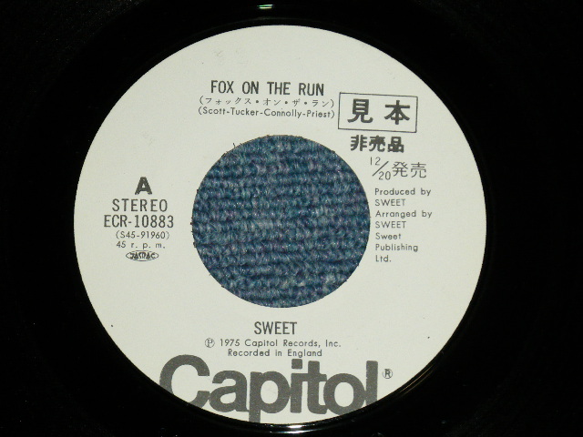 SWEET スイート - FOX ON THE RUN ( Ex+++/MINT-) / 1974 JAPAN