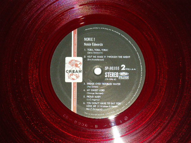 Photo: NOKIE EDWARDS ノーキー・エドワーズ　of THE VENTURES ベンチャーズ -  NOKIE 　栄光のーキー・エドワーズ  ( MINT-/MINT ) / 1971 JAPAN  ORIGINAL  "RED WAX Vinyl" used LP with OBI 