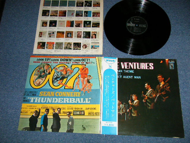 Photo1: THE VENTURES ベンチャーズ　ヴェンチャーズ - BATMAN THEME バットマン ( MINT-/MINT-  )  / 1966 JAPAN ORIGINAL 1st Press "BLACK with Silver  LIBERTY Label" 1st Press Price"1800 Yen Mark" used  LP  with OBI オビ付