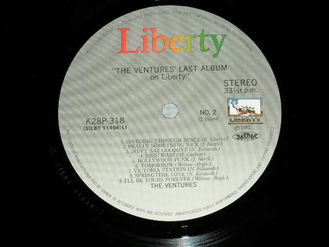 Photo: THE VENTURES ベンチャーズ　ヴェンチャーズ - LAST ALBUM ON LIBERTY  ラスト・アルバム ( MINT-/MINT-)  / 1982 JAPAN ORIGINAL used  LP With OBI 