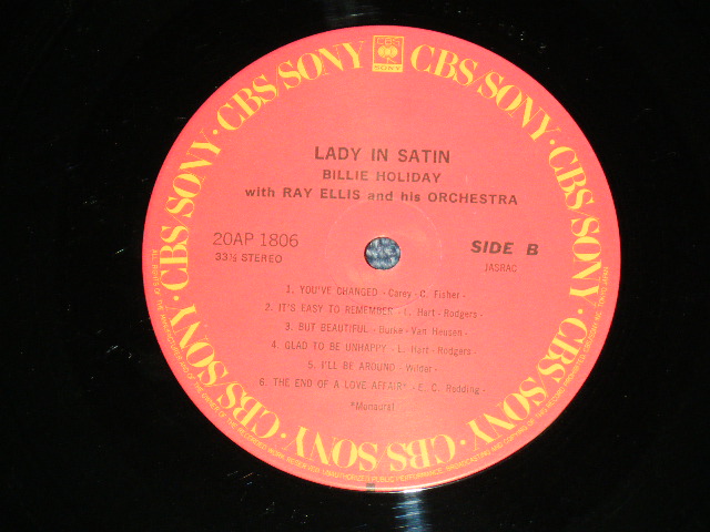 Photo: BILLIE HOLIDAY ビリー・ホリディ - LADY IN SATIN ( Ex+++/MINT- )  /  JAPAN  Used LP with OBI オビ付