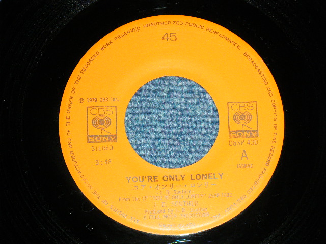 Photo: J.D. SOUTHER  J.D.サウザー - YOU'RE ONLY LONLY  ユア・オンリー・ロンリー (MINT-/MINT-)   / 1979 JAPAN ORIGINAL  Used 7"45 Single 