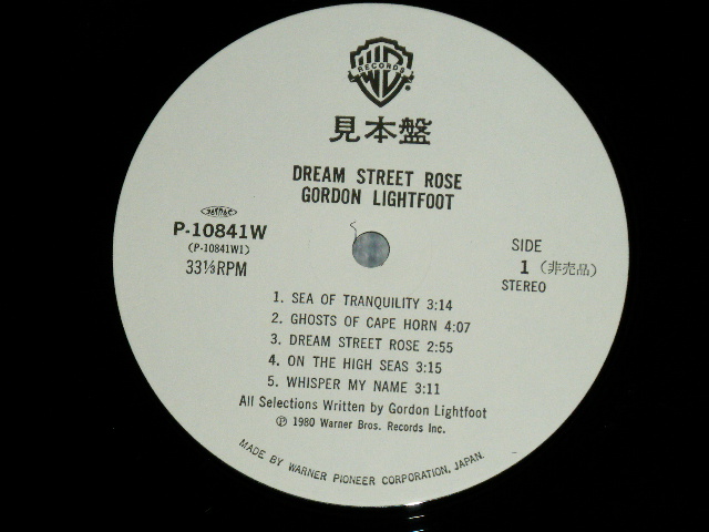 Photo: GORDON LIGHTFOOT ゴードン・ライトフット- DREAM STREET ROSE いとしのローズ( MINT-/MINT )  / 1980 JAPAN  ORIGINAL "WHITE LABEL PROMO" Used  LP With OBI オビ付